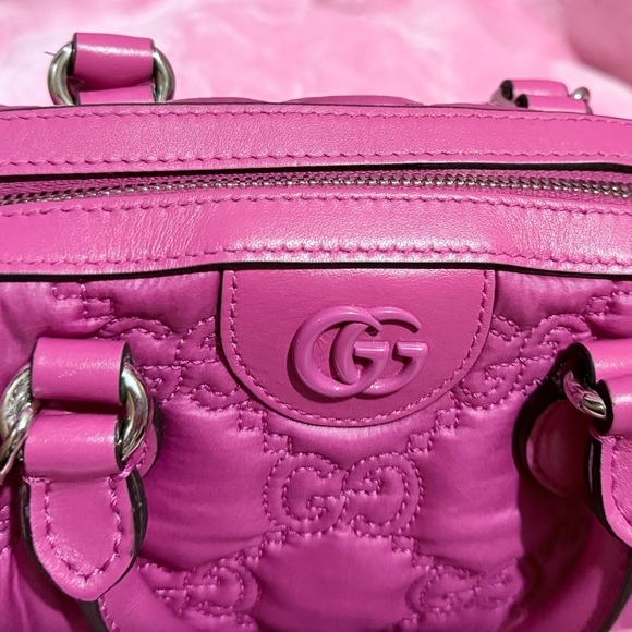 Authentic Pink Gucci GG Matellase Mini 2-way bag - Picture 9 of 15